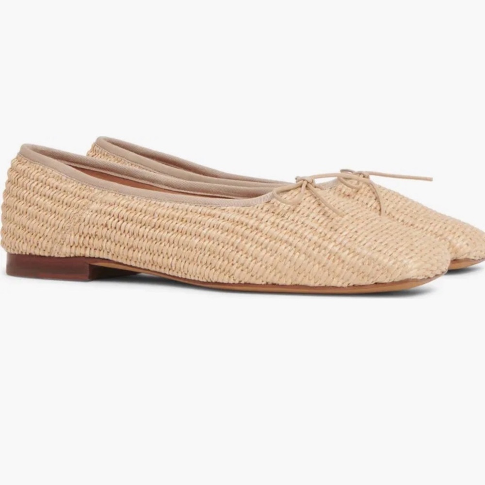 Mansur Gavriel Tan Woven Ballet Flats size 371/2 - Picture 2 of 8